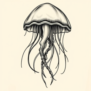Neo-Traditional Jellyfish Tattoo