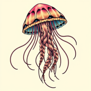 Neo-Traditional Jellyfish Tattoo