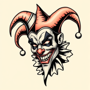 Neo-Traditional Jester Tattoo