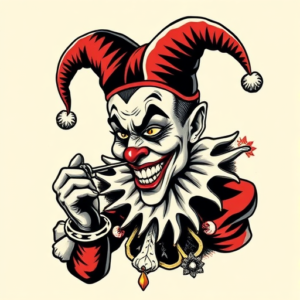Neo-Traditional Jester Tattoo