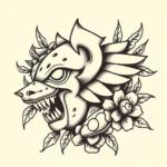 Neo-Traditional Jigsaw Tattoo