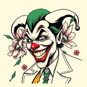 Neo-Traditional Joker Tattoo
