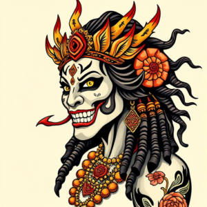 Neo-Traditional Kali Tattoo