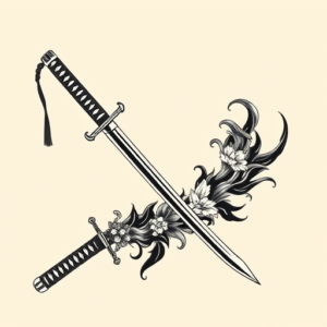 Neo-Traditional Katana Tattoo