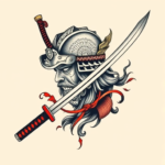 Neo-Traditional Katana Tattoo