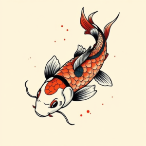 Neo-Traditional Koi Tattoo