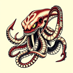 Neo-Traditional Kraken Tattoo