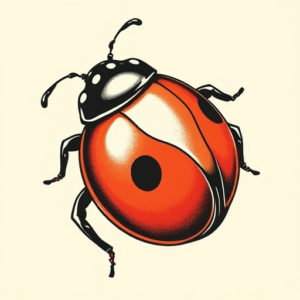 Neo-Traditional Ladybug Tattoo