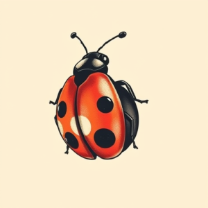 Neo-Traditional Ladybug Tattoo