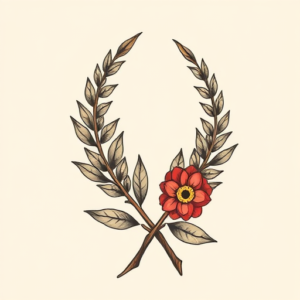 Neo-Traditional Laurel Tattoo