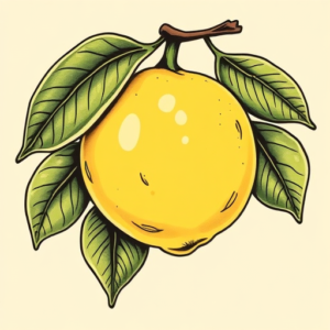 Neo-Traditional Lemon Tattoo