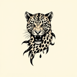 Neo-Traditional Leopard Tattoo