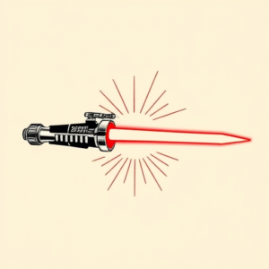Neo-Traditional Lightsaber Tattoo