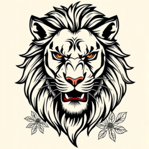 Neo-Traditional Lioness Tattoo