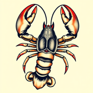 Neo-Traditional Lobster Tattoo