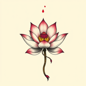 Neo-Traditional Lotus Tattoo