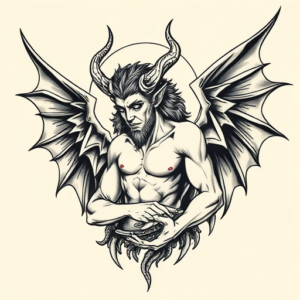 Neo-Traditional Lucifer Tattoo