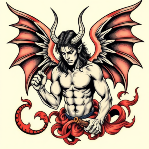 Neo-Traditional Lucifer Tattoo