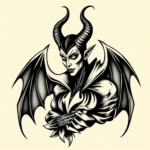 Neo-Traditional Maleficent Tattoo