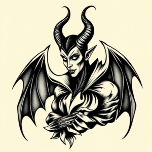 Neo-Traditional Maleficent Tattoo