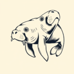 Neo-Traditional Manatee Tattoo