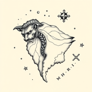 Neo-Traditional Map Tattoo