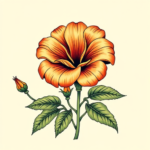 Neo-Traditional Marigold Tattoo