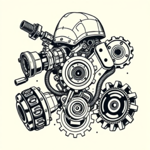 Neo-Traditional Mechanic Tattoo