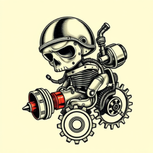Neo-Traditional Mechanic Tattoo