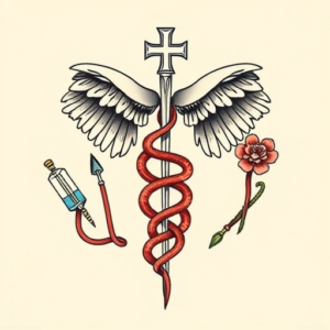 Neo-Traditional Medical Tattoo