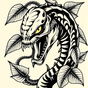 Neo-Traditional Monstera Tattoo