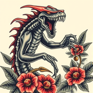 Neo-Traditional Monstera Tattoo