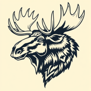 Neo-Traditional Moose Tattoo
