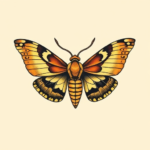 Neo-Traditional Moth Tattoo