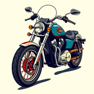 Neo-Traditional Motorcycle Tattoo