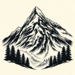 Neo-Traditional Mountain Tattoo