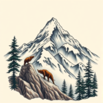 Neo-Traditional Mountain Tattoo