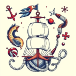 Neo-Traditional Nautical Tattoo