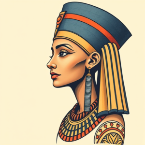 Neo-Traditional Nefertiti Tattoo