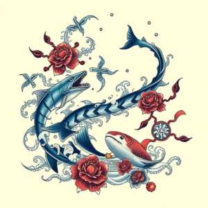 Neo-Traditional Ocean Tattoo