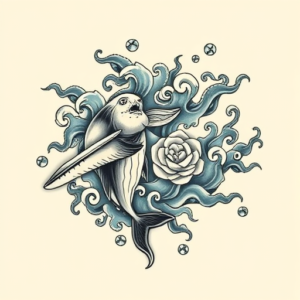 Neo-Traditional Ocean Tattoo