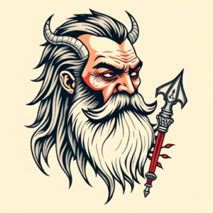 Neo-Traditional Odin Tattoo