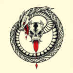 Neo-Traditional Ouroboros Tattoo