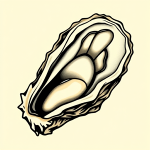 Neo-Traditional Oyster Tattoo