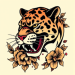 Neo-Traditional Panther Tattoo
