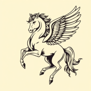 Neo-Traditional Pegasus Tattoo
