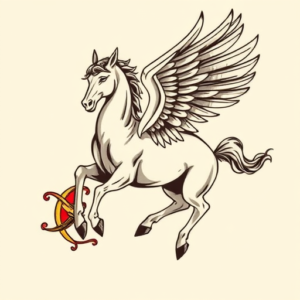 Neo-Traditional Pegasus Tattoo