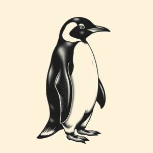 Neo-Traditional Penguin Tattoo