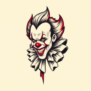 Neo-Traditional Pennywise Tattoo