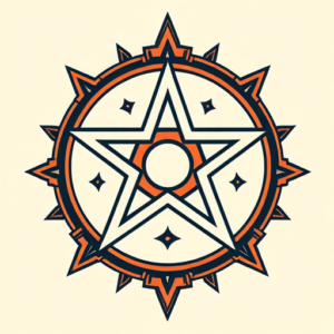 Neo-Traditional Pentagram Tattoo